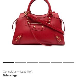 Balenciaga Red Satchel Bag